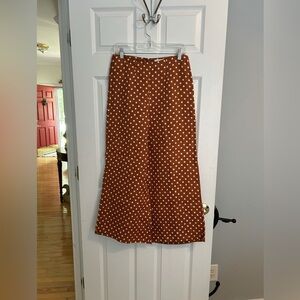 Faithful The Brand Tomas Crop Linen Wide Leg Polka Dot Pants